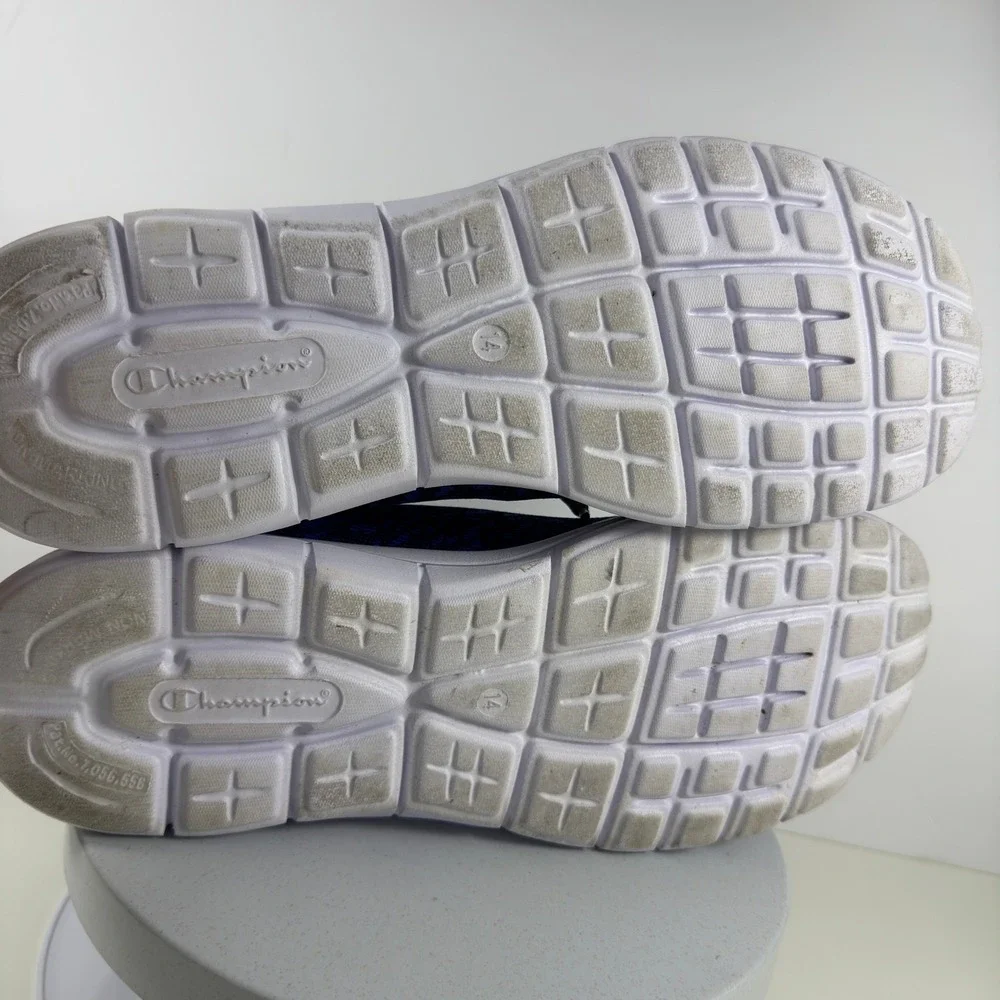 Champion Men Sneakers Memory Foam Knit Running Athletic Blue‎ Size 14 US